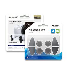 Накладки для Dualsense PS5 Trigger Kit 8 in 1 Black (Dobe TP5-0513), фото 1