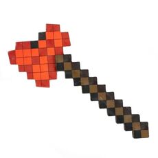 Пиксельный топор Minecraft | Лава, фото 1
