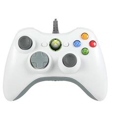 Проводной геймпад для Xbox 360 Белый (Б/У), фото 1
