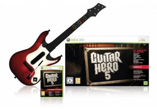 Guitar Hero: 5 Guitar Bundle (Игра + Беспроводная гитара) (Xbox 360), фото 48