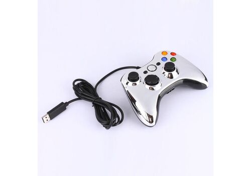 Проводной геймпад для Xbox 360 Серебристый хром, фото 49