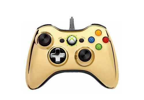 Проводной геймпад для Xbox 360 Золотой хром, фото 48
