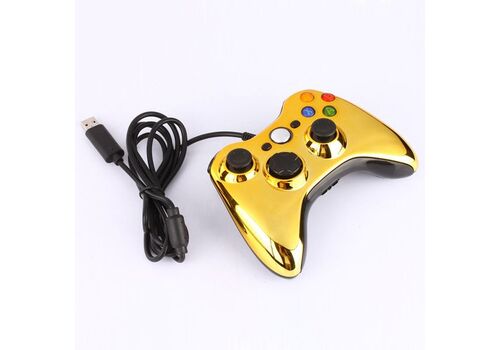 Проводной геймпад для Xbox 360 Золотой хром, фото 49